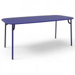 table rectangulaire week end petite friture bleu