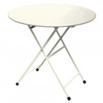 table ronde pliante arc en ciel emu blanc