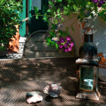 table carree cambi 90 emu marron d'inde