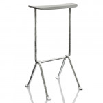 tabouret haut officina 65 magis galvanise gris metal
