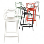 tabouret haut masters 109 kartell blanc