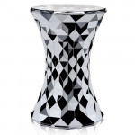 tabouret stone metallise kartell chrome