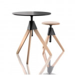table topsy magis hetre naturel noir