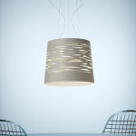 Tress Grande Suspension Foscarini Blanc