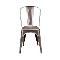 CHAISE A ACIER BRUT, Verni brillant de TOLIX 