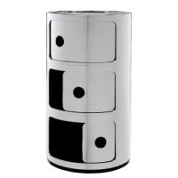 COMPONIBILI MÉTALLISÉ 3 ÉLÉMENTS DE KARTELL, CHROMÉ