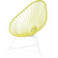 FAUTEUIL ACAPULCO, Avec structure blanche, Moutarde de BOQA