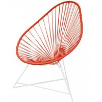 FAUTEUIL ACAPULCO, Avec structure blanche, Rouge de BOQA