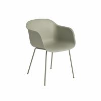 FAUTEUIL FIBER TUBE BASE DE MUUTO, DUSTY GREEN