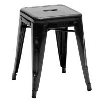 TABOURET BAS H.45, Finition billant, Noir de TOLIX