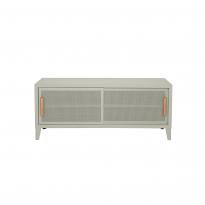 Meuble HI-FI TV B2 Bas perforé de Tolix, Finition mat texturé, 2 tailles, 29 coloris