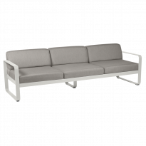 Canapé 3 places BELLEVIE de Fermob, Coussin Taupe grisé, Gris argile