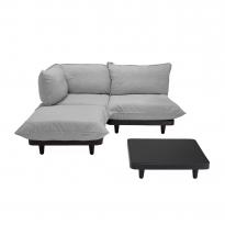 Canapé extérieur PALETTI SET de Fatboy, Rock grey, Medium, Avec table basse