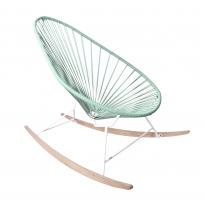Fauteuil à bascule ACAPULCO de Boqa avec ski bois, 2 options, 24 coloris
