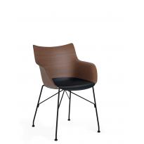 Fauteuil Q/WOOD de Kartell, 2 finitions, 2 coloris