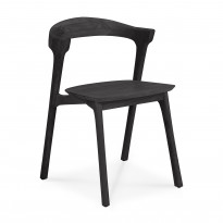 Chaise de jardin Bok - teck vernis - noir