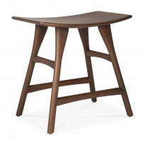 Tabouret de bar Osso - teck vernis - brun foncé de Ethnicraft, 2 tailles