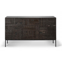 BUFFET ANCESTORS TABWA, L.150 cm, 3 portes, Noir d