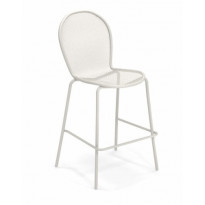 TABOURET HAUT RONDA, Blanc mat de EMU
