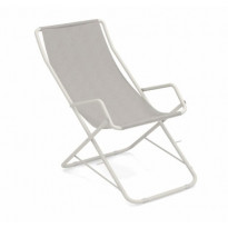 CHAISE LONGUE BAHAMA, Blanc mat - Glace de EMU