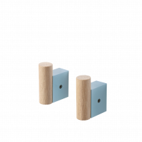 Set de 2 patères ATTACH de Muuto, Bleu pâle