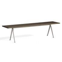 BANC PYRAMID 12, 190 x 40 cm, Beige base, Smoked oiled de HAY