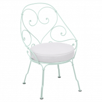 FAUTEUIL CABRIOLET 1900, coussin Blanc grisé, Menthe glaciale de FERMOB