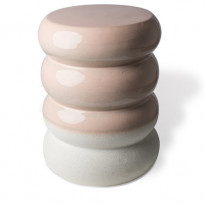 TABOURET EN CÉRAMIQUE CHUBBY, Rose de POLS POTTEN