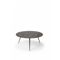 TABLE BASSE LUNA, Ø80 x H.35 cm, Lave Whisky d