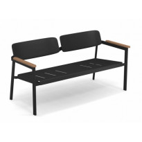 BANC AVEC DOSSIER SHINE, Noir de EMU