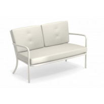 Canapé ATHENA de Emu, structure métal blanc avec coussin blanc
