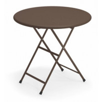 TABLE RONDE ARC EN CIEL, Marron d