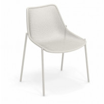 CHAISE ROUND, Blanc mat de EMU