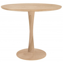 TABLE A MANGER TORSION, 90 x 90 x 76 cm, Chêne d