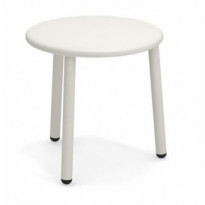 TABLE BASSE EN ALUMINIUM YARD, Ø50 cm, Blanc mat de EMU