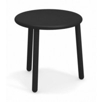 TABLE BASSE EN ALUMINIUM YARD, Ø50 cm, Noir de EMU
