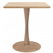 TABLE CARRÉE TORSION, 70 x 70 cm, Chêne naturel d