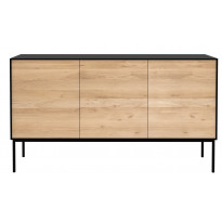 BUFFET BLACKBIRD, 3 portes, Chêne et noir d