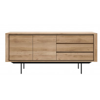 BUFFET SHADOW, Avec cadre support noir, Chêne d