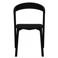 CHAISE BOK, Noir brossé d
