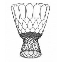 Fauteuil RE-TROUVE sans coussin de Emu, Noir