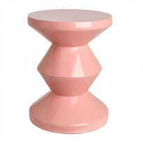 TABOURET ZIG ZAG, Rose clair de POLS POTTEN