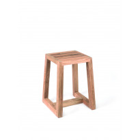 Tabouret haut de jardin SOKO, H.60 cm, Teck recyclé