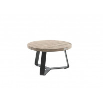 Table basse FANNY en teck, D.70 cm
