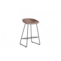 Tabouret AAS38 LOW de Hay, H.64, Structure noire, Soft brick 2.0