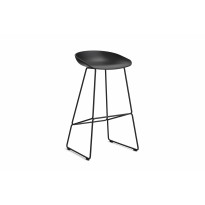 Tabouret de bar AAS38 HIGH de Hay, H.74 cm, Structure noire, Black 2.0