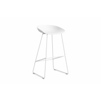 Tabouret de bar AAS38 HIGH de Hay, H.74, Structure blanche, White 2.0