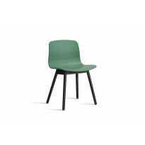Chaise AAC12 de Hay, Piétement en chêne teinté noir, Teal green 2.0