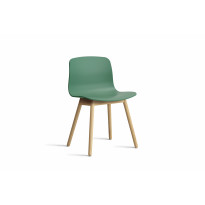 Chaise AAC12 de Hay, Piètement en chêne vernis naturel, Teal green 2.0