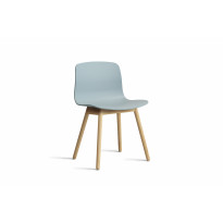 Chaise AAC12 de Hay, Piètement en chêne vernis naturel, Dusty blue 2.0